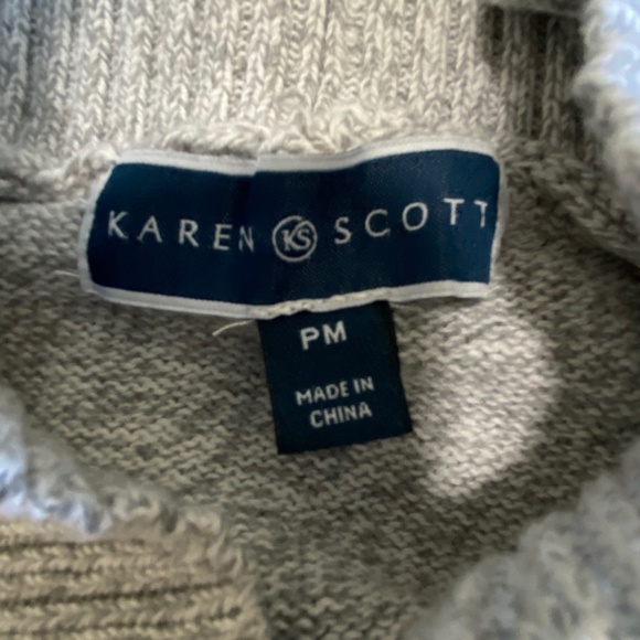 KAREN Scott mixed grey ladies petite sweater - Picture 6 of 6